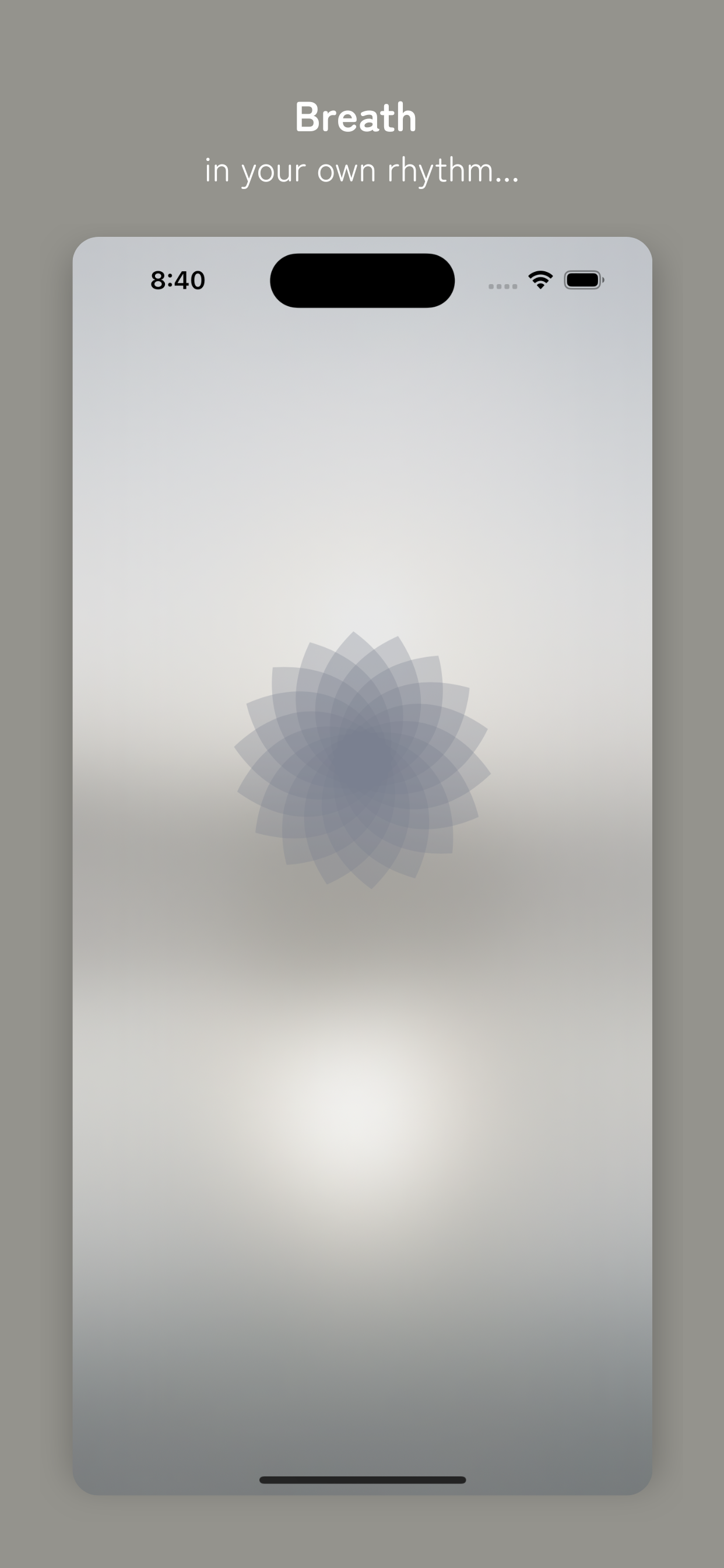 IamZen breathing session screen